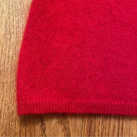 Peck & Peck Red 2 Ply Cashmere V Neck Pullover Sweater size L - Picture 7 of 14